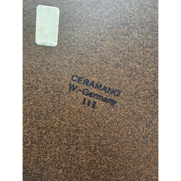 Ceramano West Germany Stoneware Sectioned Snack Plates Set Of 6 Vintage - Picture 2 of 5